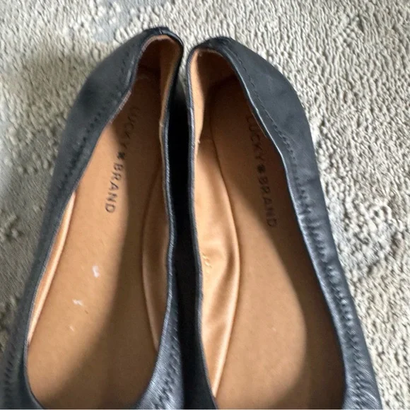 Lucky Brand Erin black ballet Flats slip on round toe Size 9 - Picture 4 of 10